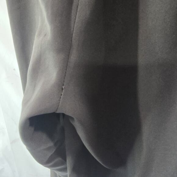 St John Pants Womens 10 Petite Grey Short Trouser Hemmed Business High Rise - Picture 12 of 14